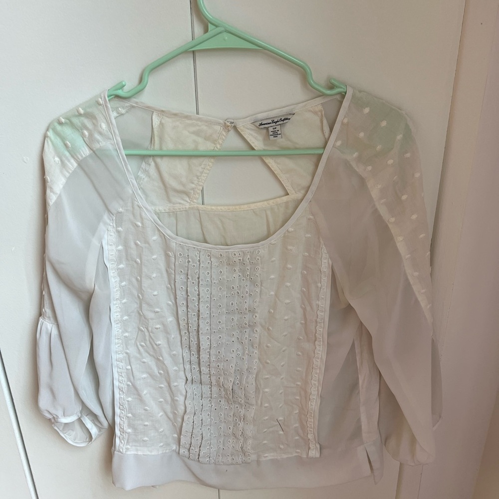 American Eagle white top
